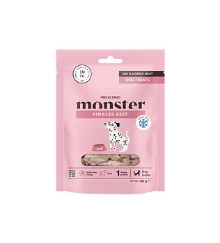 Monster Frystorkat Hundgodis Biff 45g