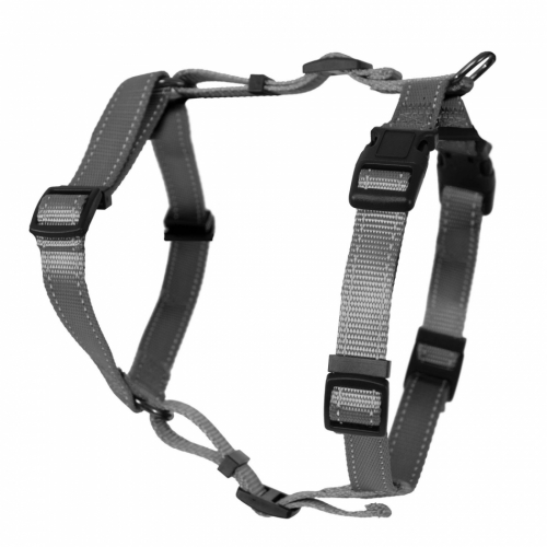 Dogman Justerbar H-Sele Iris med Reflex, Grå 