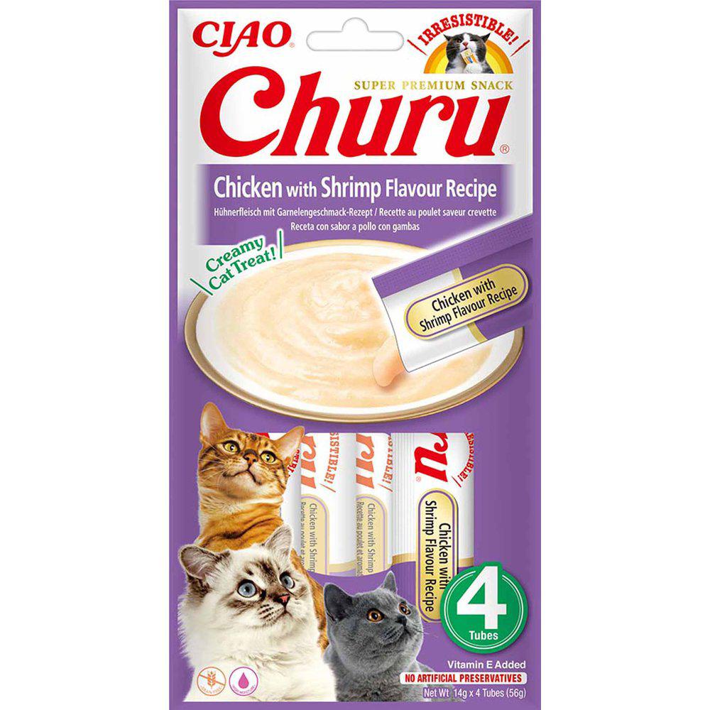 Churu Cat Chicken with Shrimp 4-pack