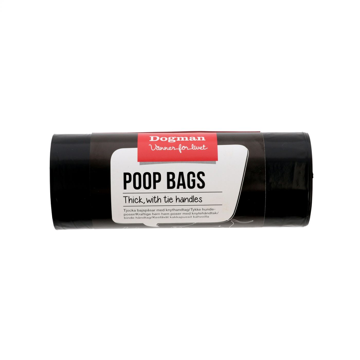 Dogman Bajspåse 50-pack med knythandtag, Svart