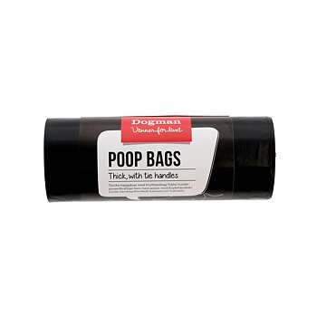 Dogman Bajspåse 50-pack med knythandtag, Svart