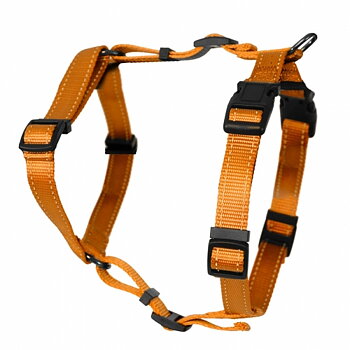 Dogman Justerbar H-Sele Iris med Reflex, Orange