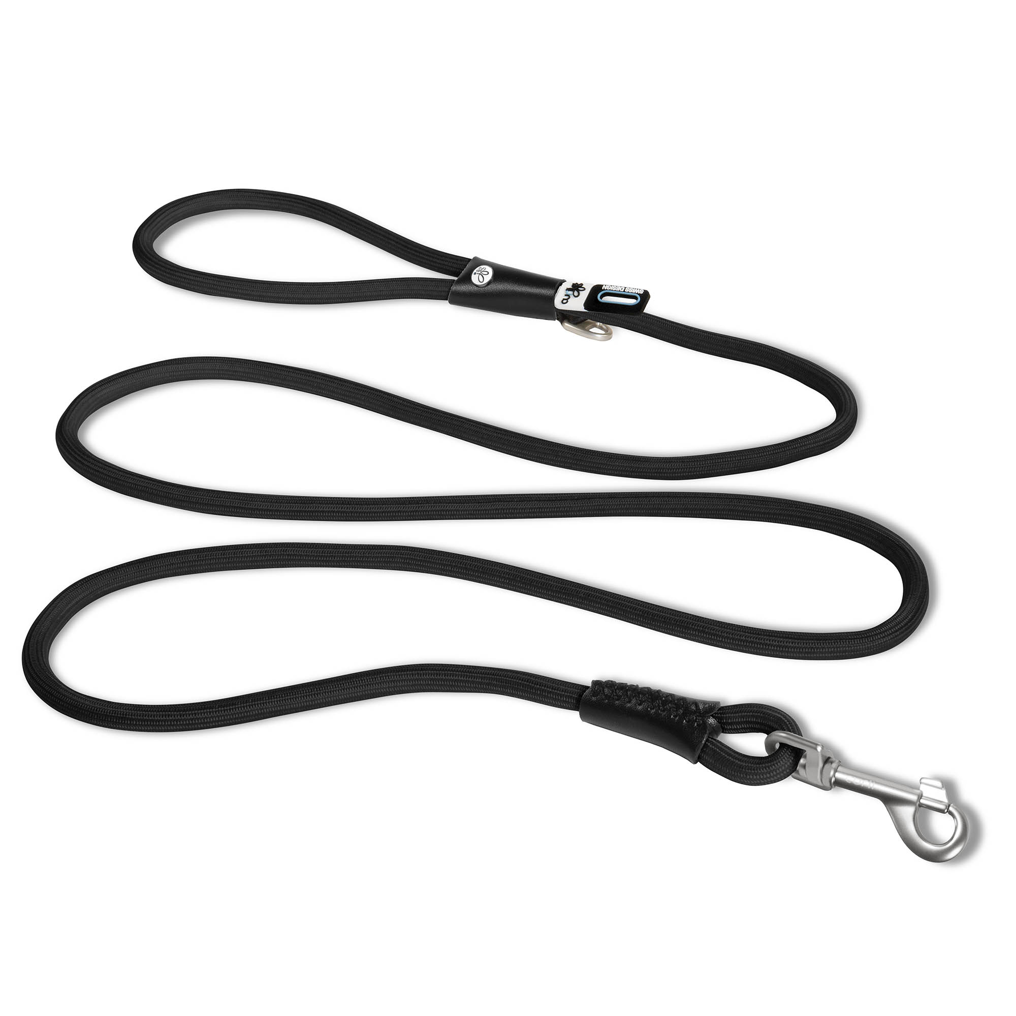Curli Stretch Comfort Leash, Svart 