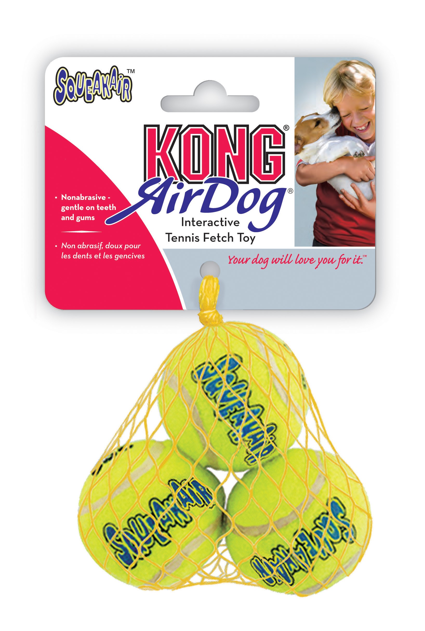 Kong Tennisboll med pip 3-pack, XS