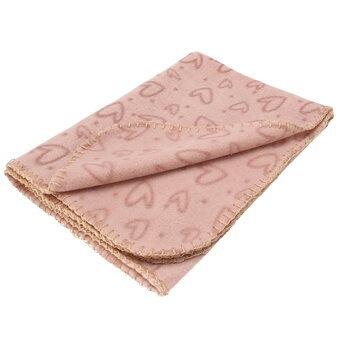 Dogman Fleecefilt Heart, Rosa