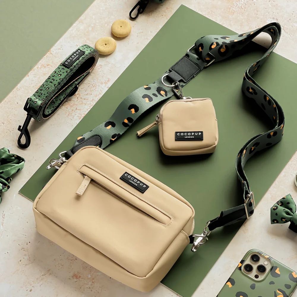 Cocopup London Axelband  Khaki Leopard - 2