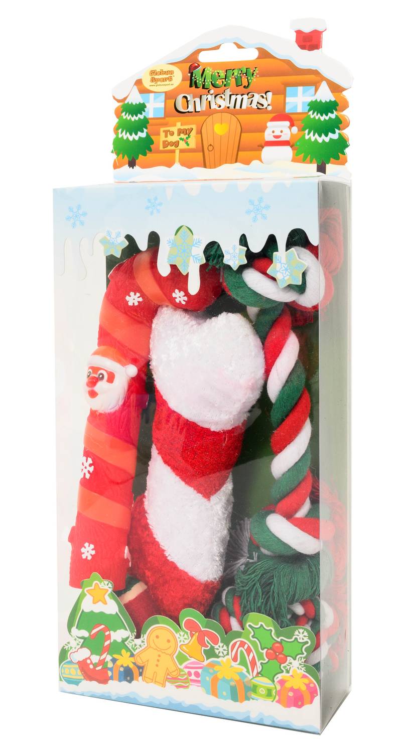 Julpaket Hundleksak Merry Christmas