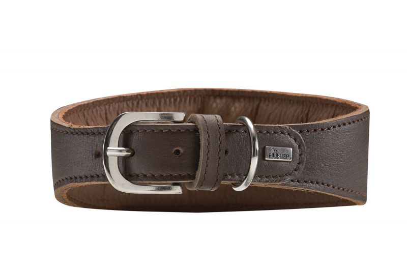 Hunter Läderhalsband  Soft Vinthund, Brun - 2