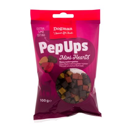 Dogman Pep Ups Mini Hearts 100g