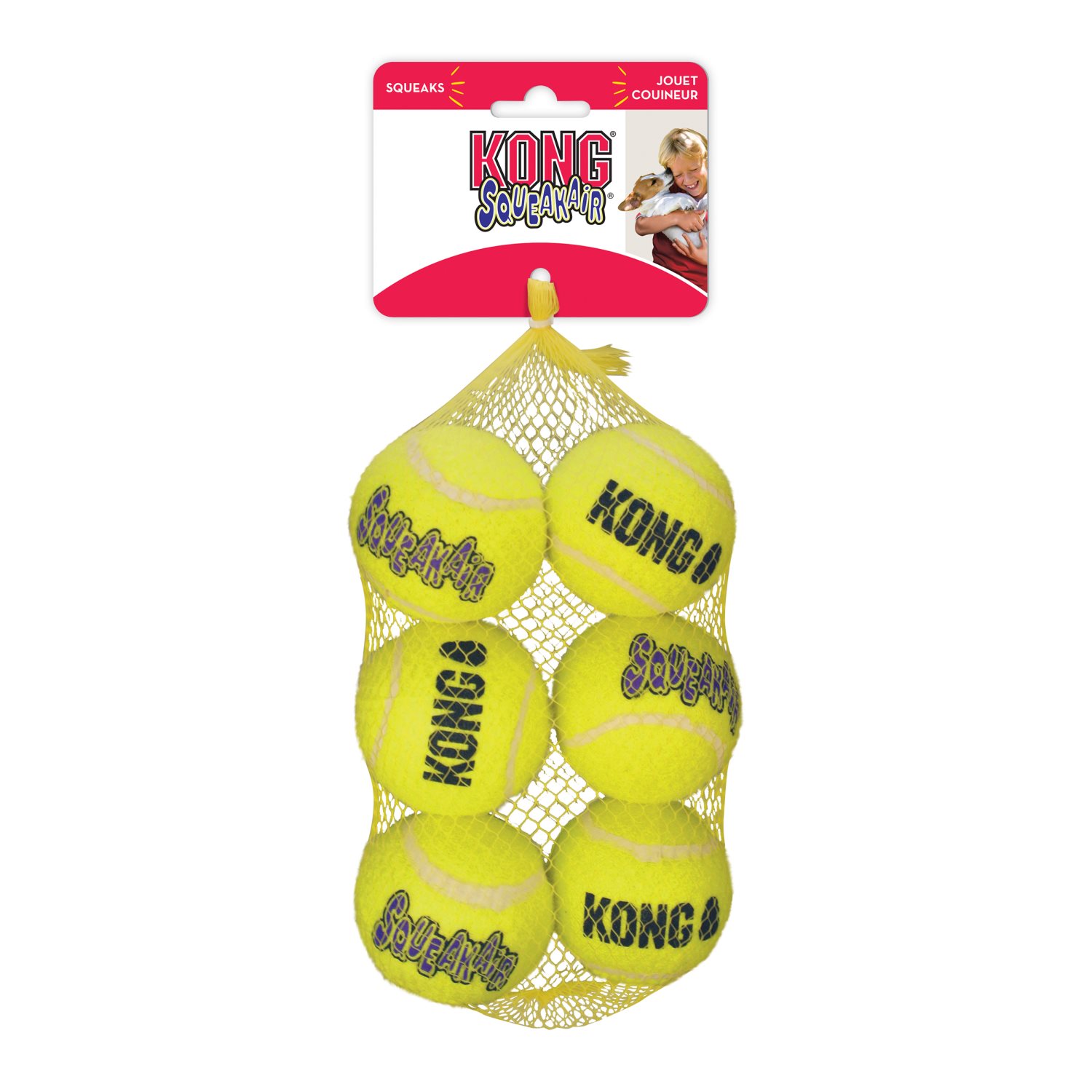 Kong Tennisboll med pip medium, 6-pack 