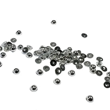 Half Pearl Polished Silver 4mm - 2
