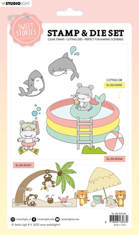Sweet Stories Stamp & Die Swimming Fun  - 2