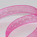 Prickigt Organzaband Cerise22 M