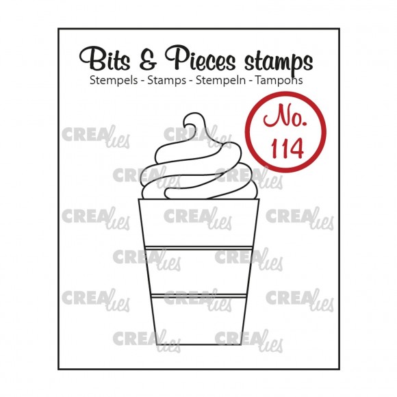 Crealies Clearstamps t  -Bits & Pieces- Hot Chocolate Cup