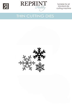 Dies - Reprint - Snöflingor med skugga - 30x30, 20x20, 17x17mm