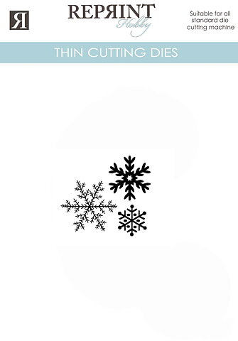 Dies - Reprint - Snöflingor med skugga - 30x30, 20x20, 17x17mm