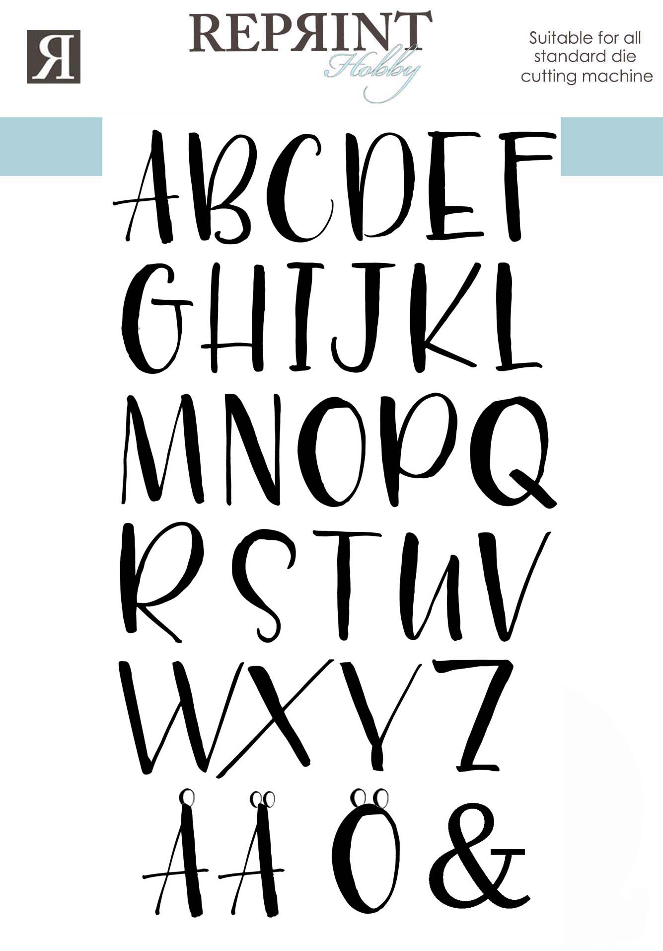 Dies - Reprint - Alfabet -  81x141  mm