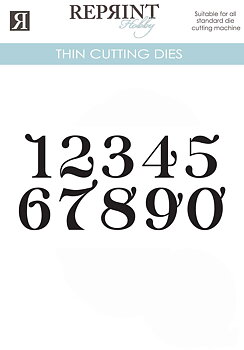 Dies - Reprint - Siffror -  105x55 mm