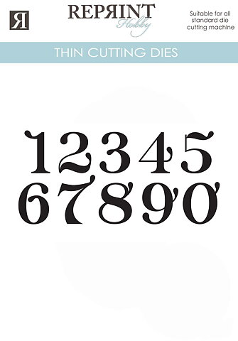 Dies - Reprint - Siffror -  105x55 mm