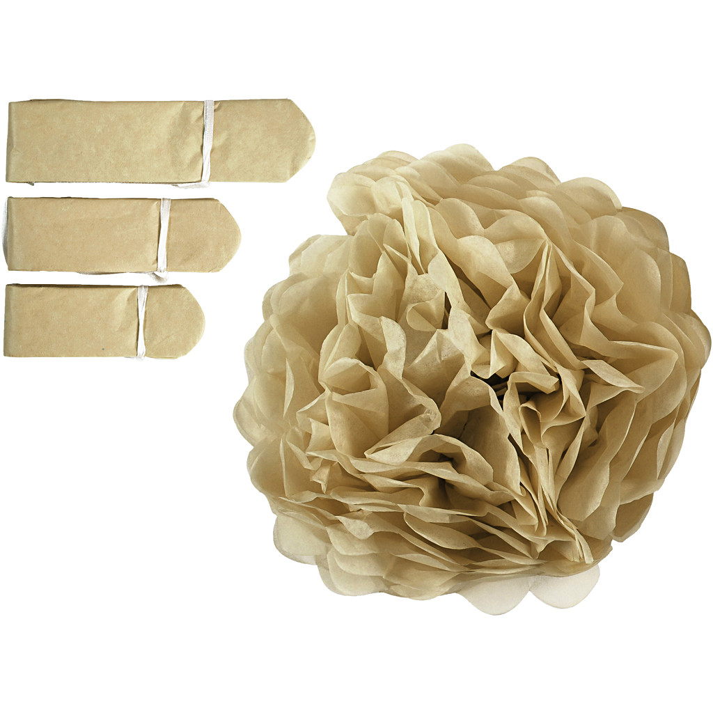 Papperspompomer Gold   3st - 2