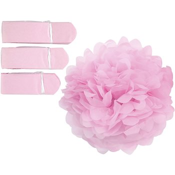 Papperspompomer Pink   3st