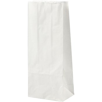 Papperspåse med botten Vit 25pc