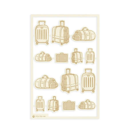 Travel Journal Light Chipboard Embellishments 03 (14pcs)  - 2