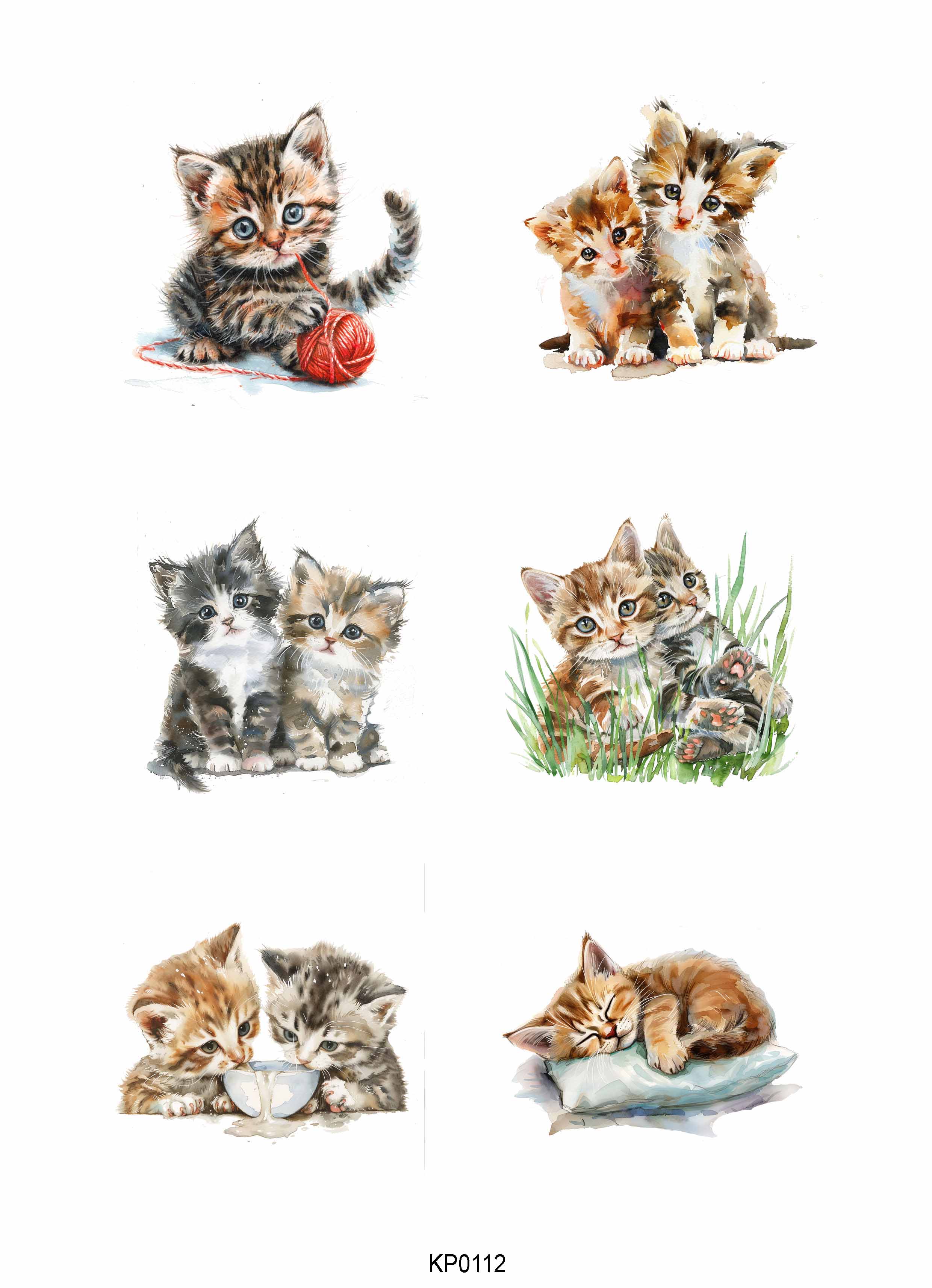 Papper Klippark - Kittens -  A4
