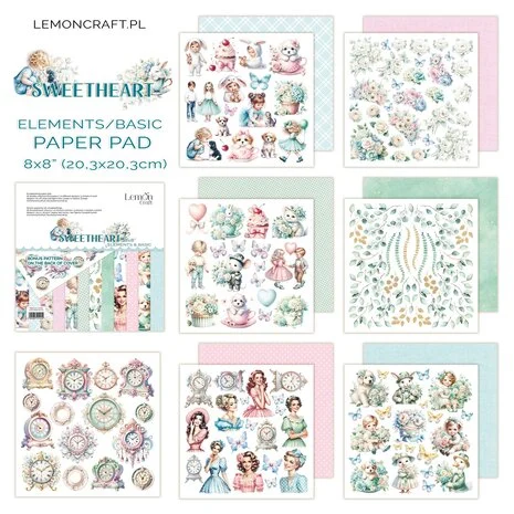 Sweetheart Elements & Basic 8x8 Inch Paper Pad - 2