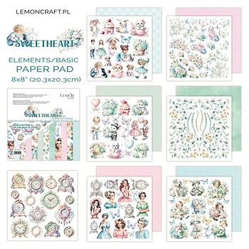 Sweetheart Elements & Basic 8x8 Inch Paper Pad