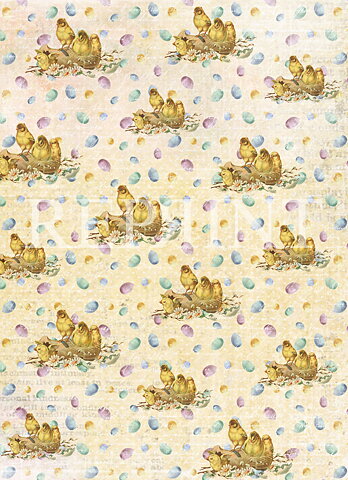 Easter Vintage Collection  A4 Chicken in a shoe