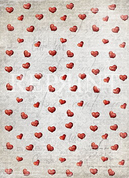 Love & Romance  Collection  A4 Red Hearts