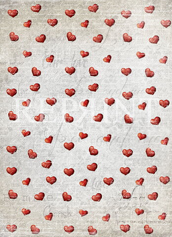 Love & Romance  Collection  A4 Red Hearts