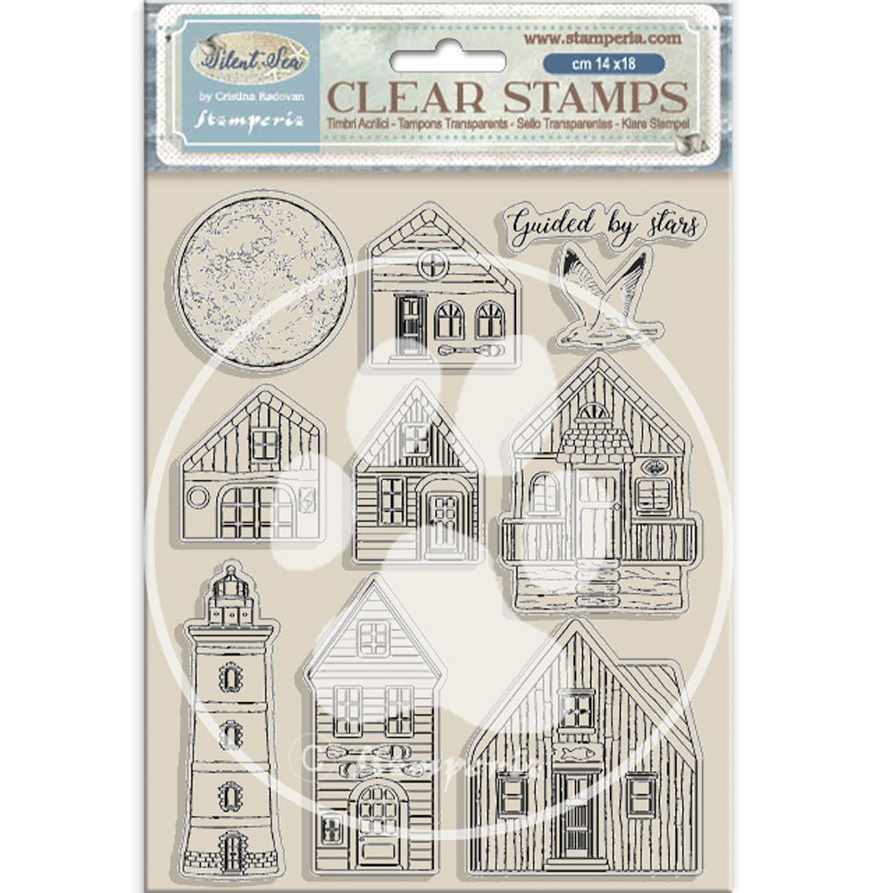 Acrylic stamp cm 14x18 - Timeless flowers and hearts