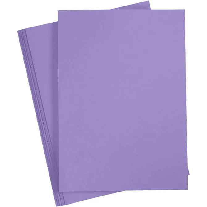 Cardstock A4 Lilac 190gsm 10 ark smooth