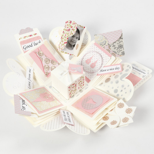 Explosion Box - H: 12 cm - Off White - Presentask - 4