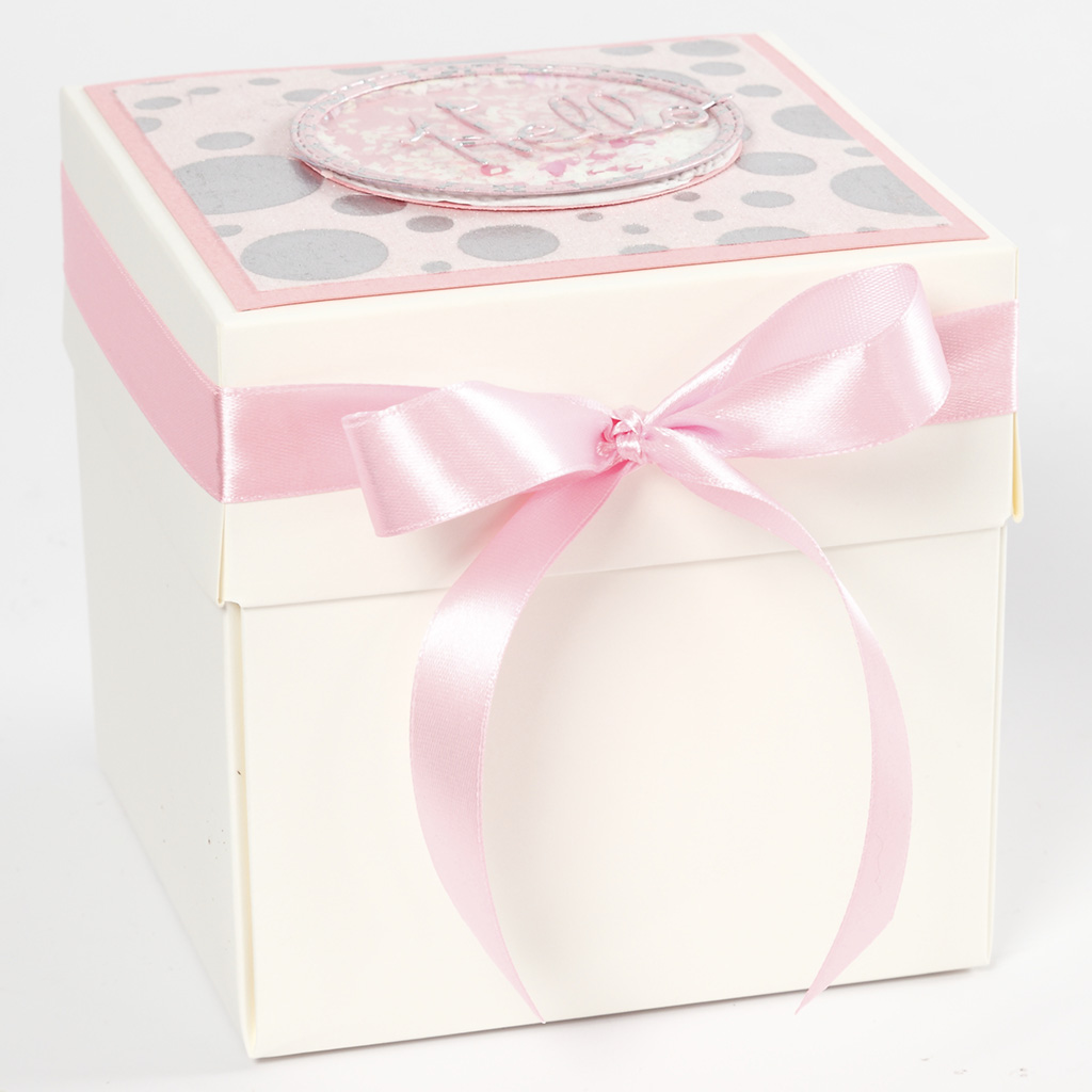 Explosion Box - H: 12 cm - Off White - Presentask - 3