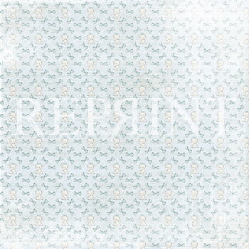 Scrapbookingpapper - Sweet Baby  Blue  Bow - 5 ark