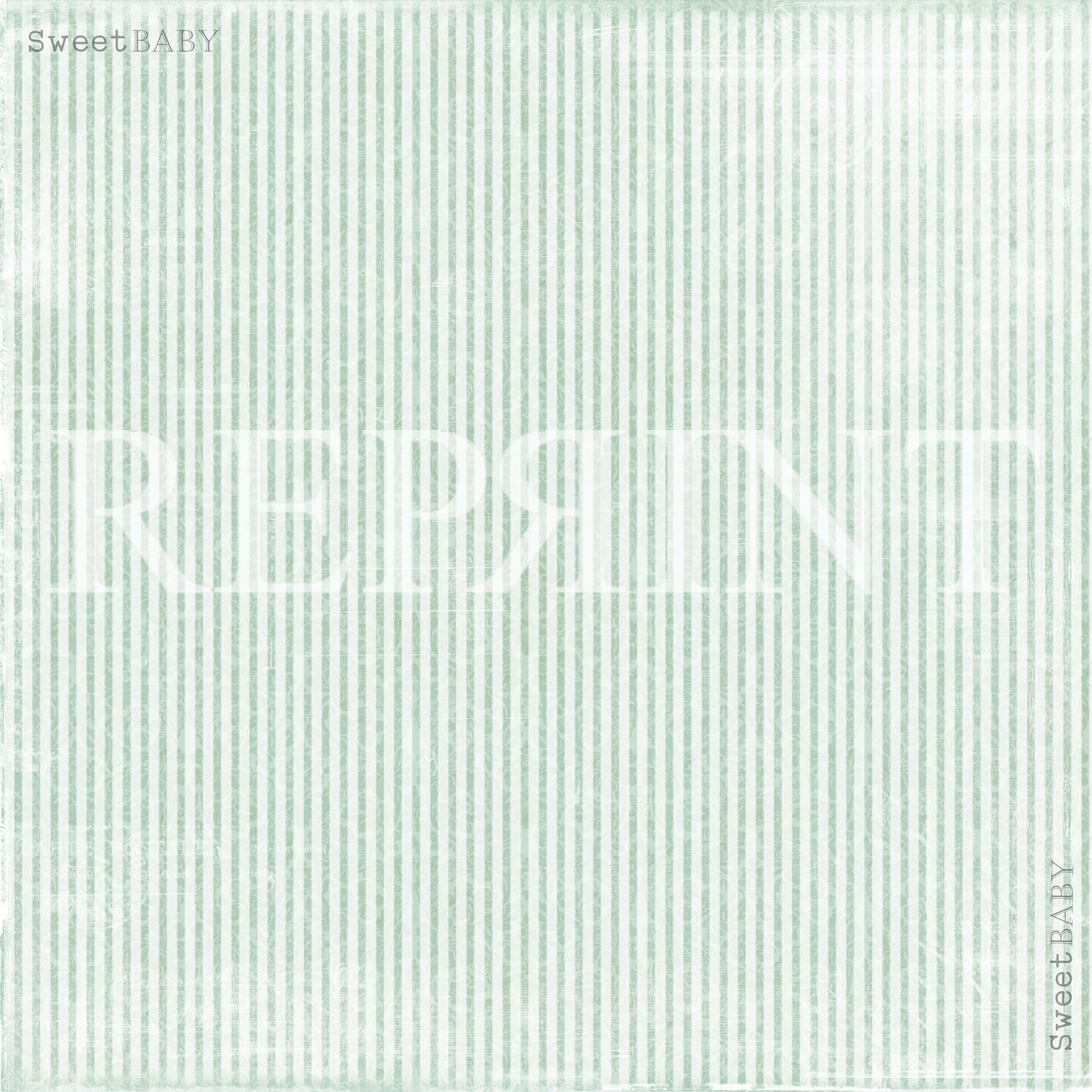 Scrapbookinpapper - Sweet Baby  Blue  Stripes 5 ark - 2