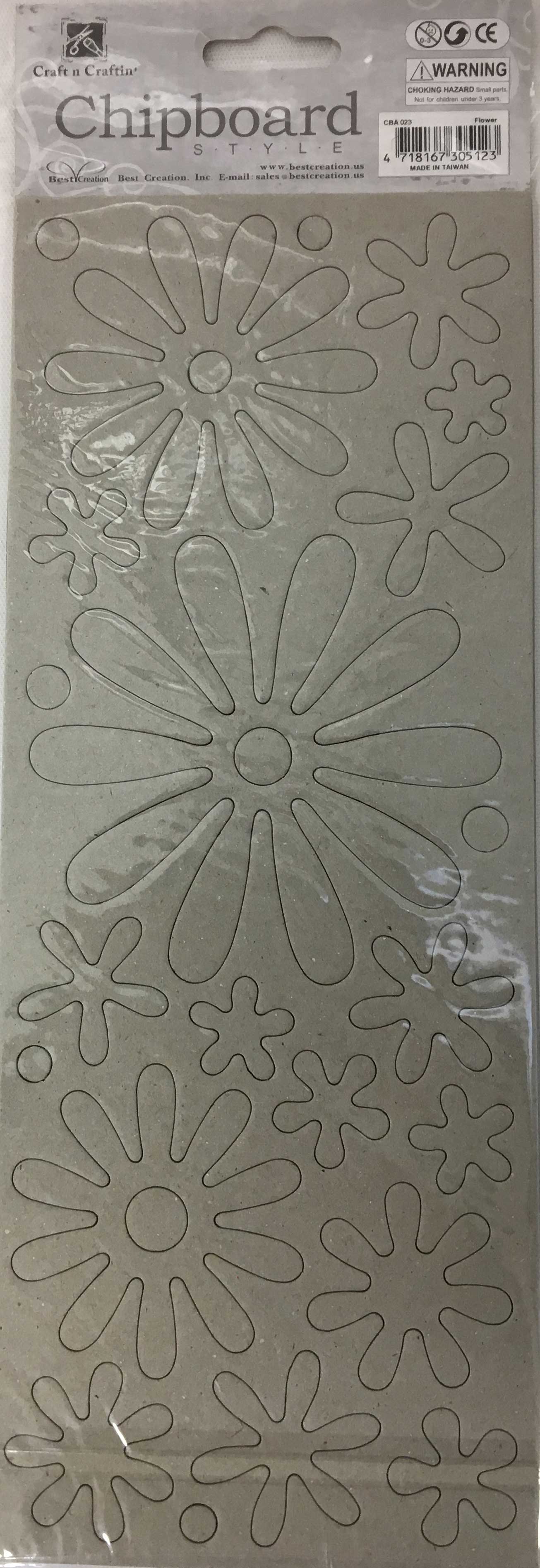 Chipboard Flowers and swirls - 2