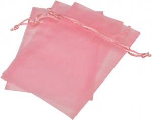 Organzapåse Rosa 10x 7 cm 10 st