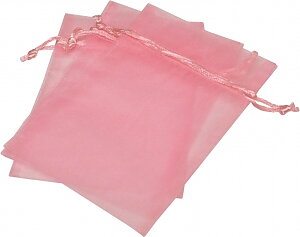 Organzapåse Rosa 10x 7 cm 10 st