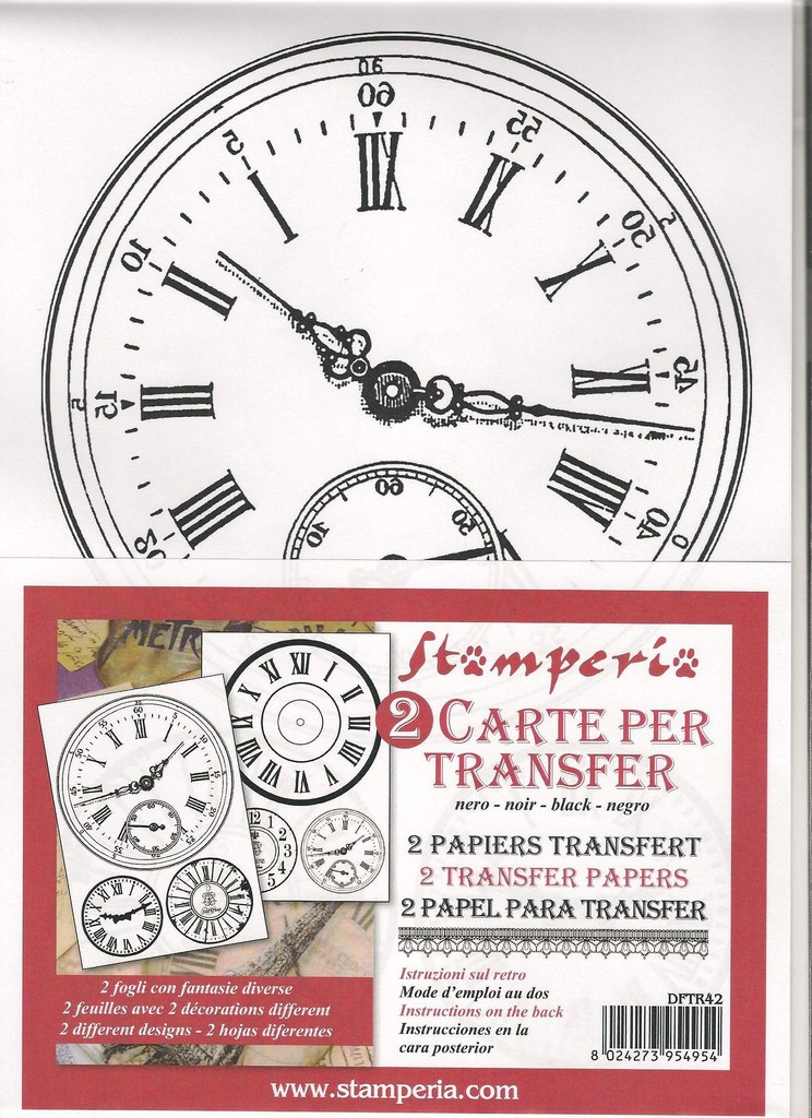 Transfer motiv A4 2 ark Klockor - 2