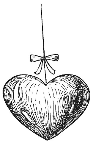 Hjärtjulkula med rosett