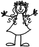 Flicka med blommor A