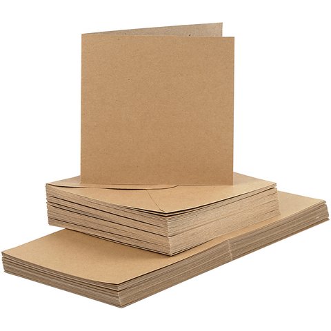 Storpack Kort och Kuvert kvadrat 50 set