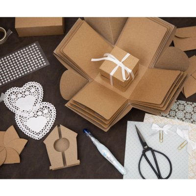 Explosion Box - H: 12 cm - Kraft - Presentask - 5