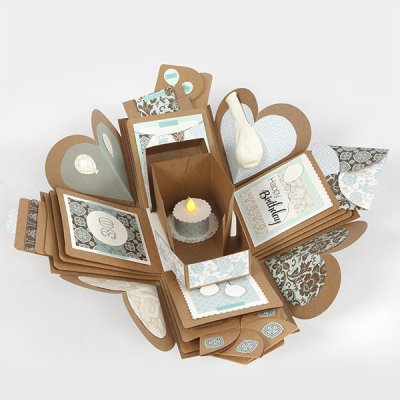 Explosion Box - H: 12 cm - Kraft - Presentask - 3