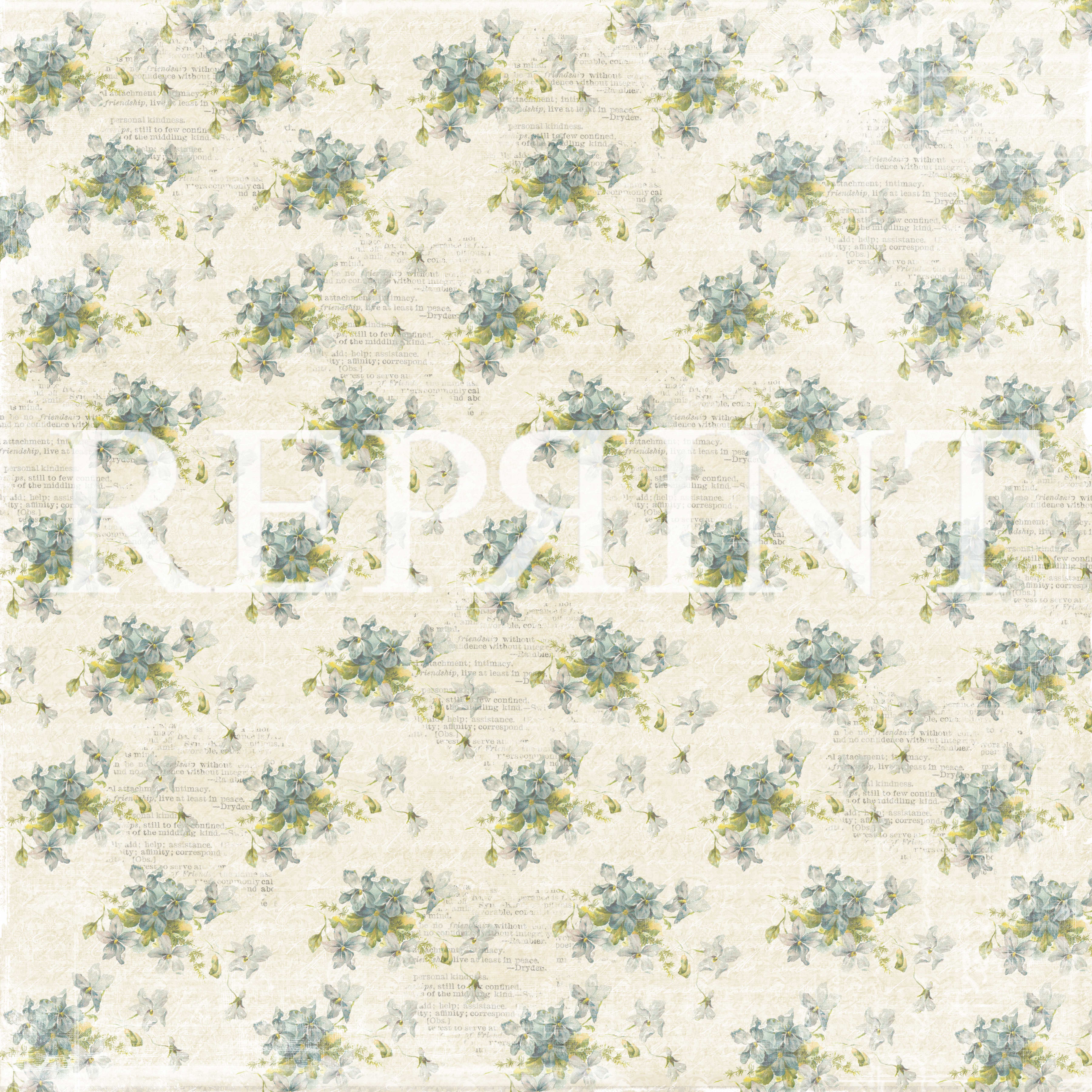 Dusty Blue Collection Spring Flowers