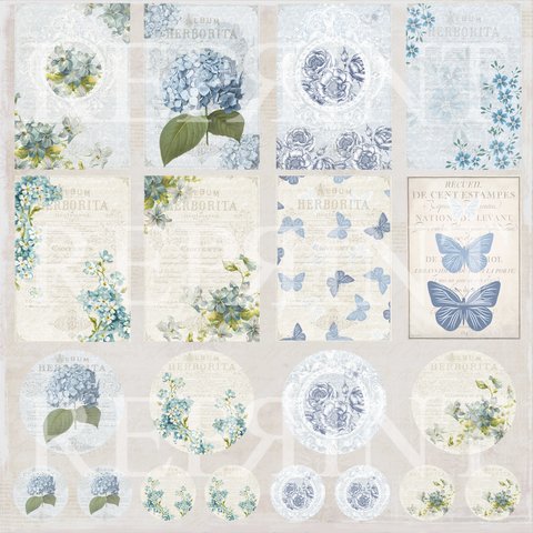 Dusty Blue Collection Tags